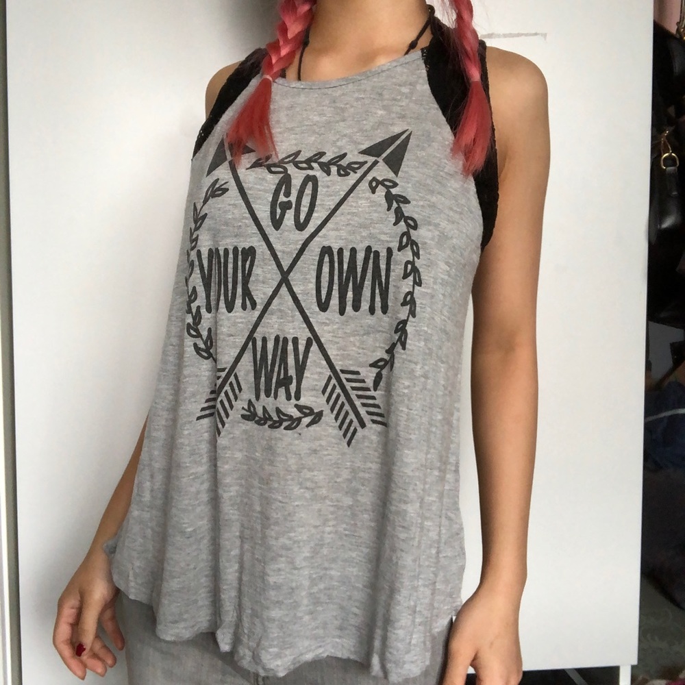 Black and grey tank top